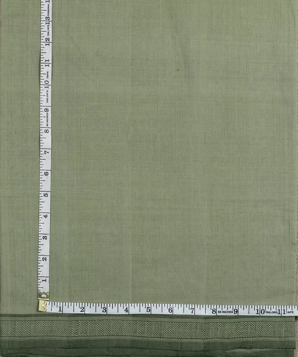 0.75m Grey green handloom cotton fabric