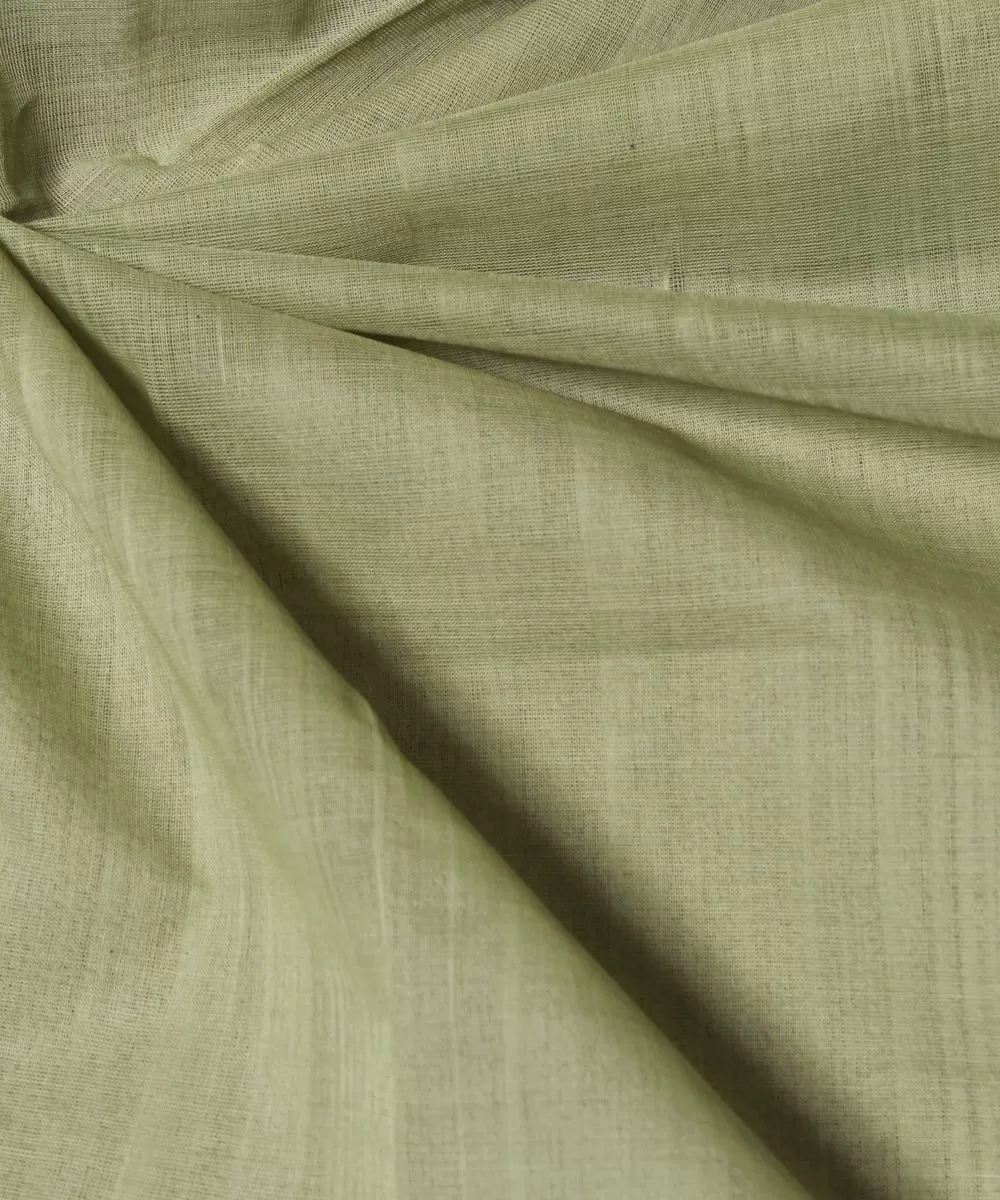 0.75m Grey green handloom cotton fabric