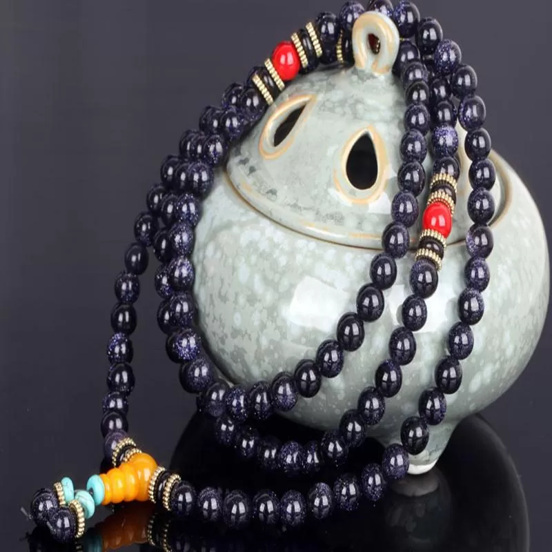 108 Blue Gravel  Mala