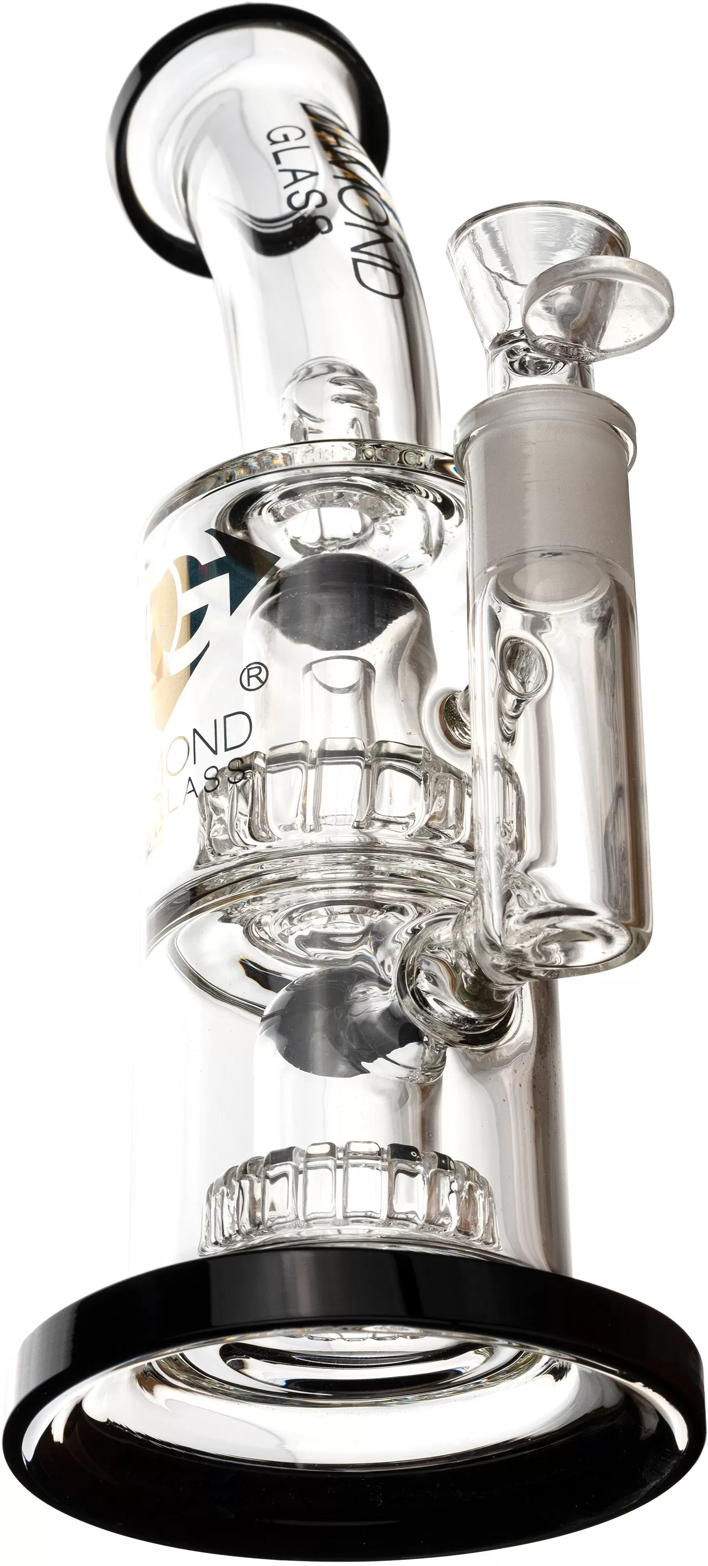 11” Double Showerhead Rig, by Diamond Glass (free banger included)