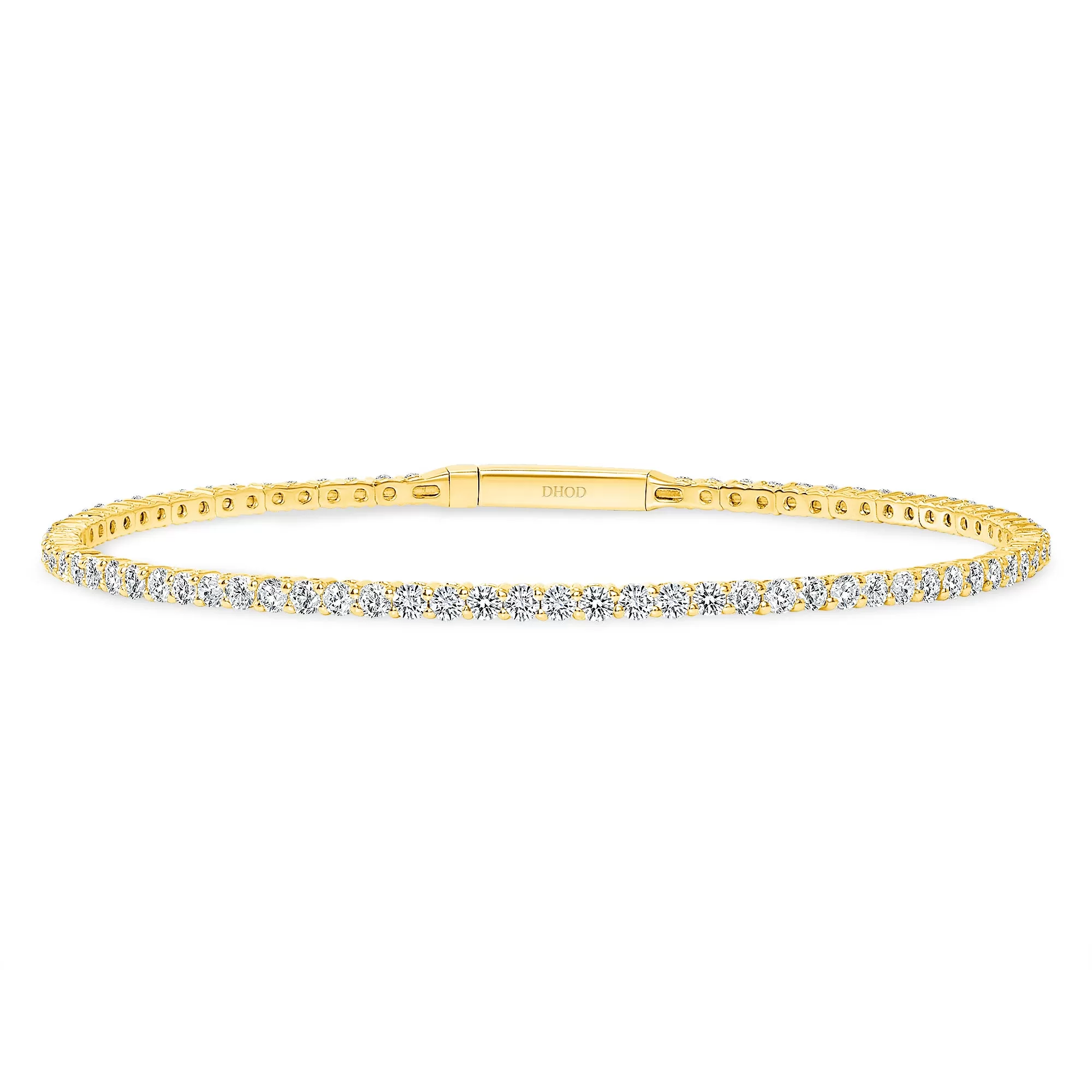 14K Gold Flexible Diamond Bangle