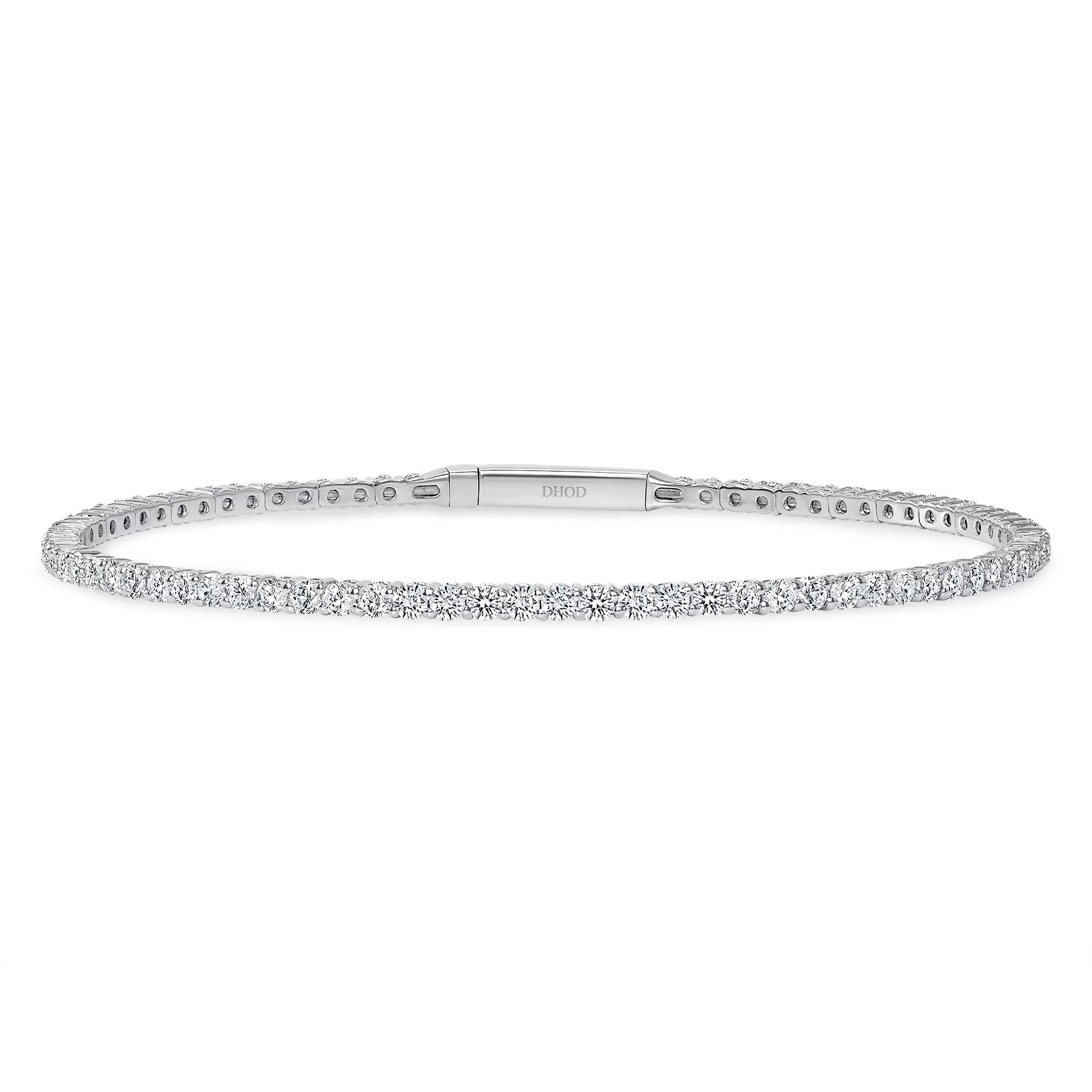 14K Gold Flexible Diamond Bangle