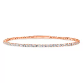 14K Gold Flexible Diamond Bangle