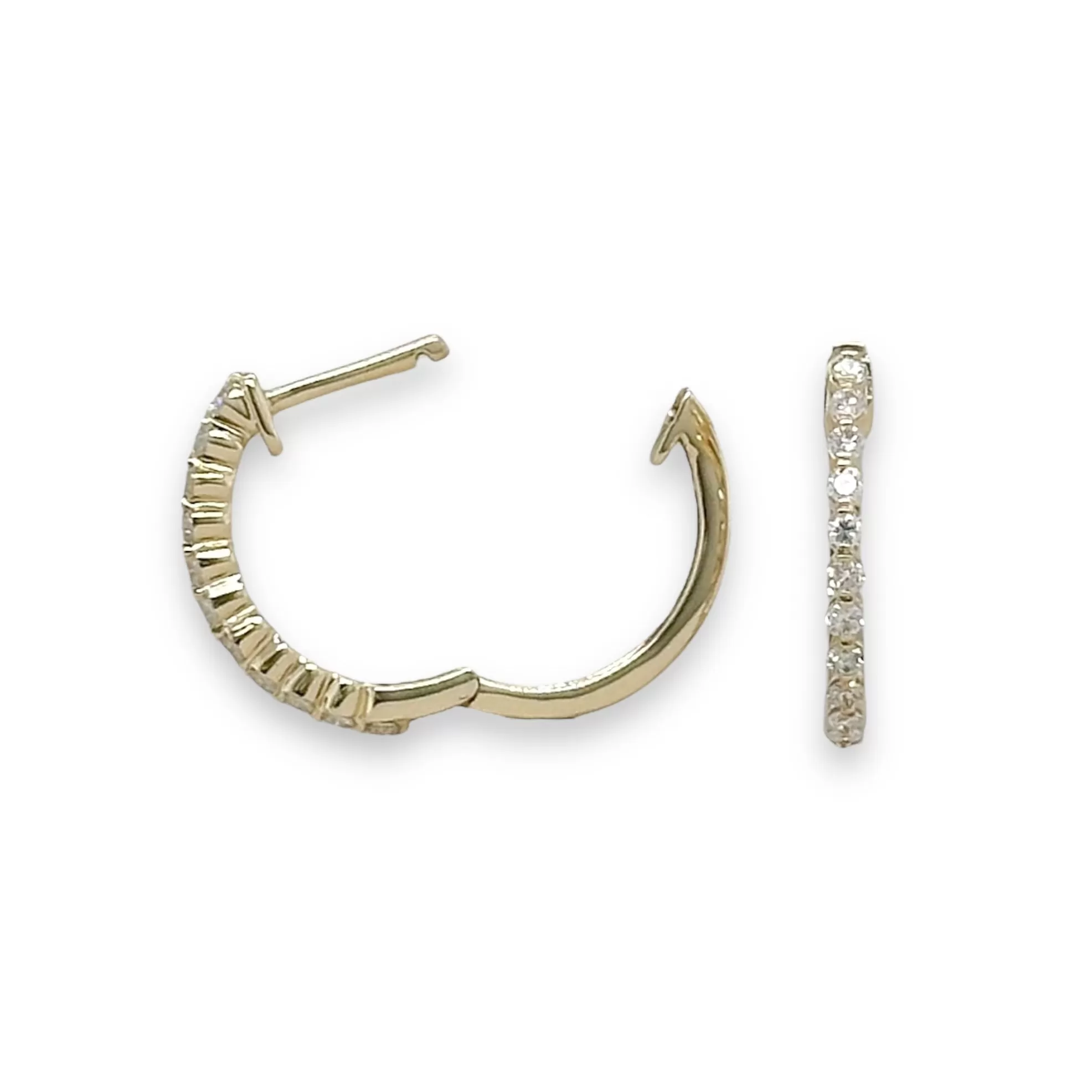 14K Y Gold 0.20ctw Diamond Hoop Earrings