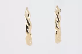 14k Yellow Gold Twisted Hoop Earrings (6.06g.)