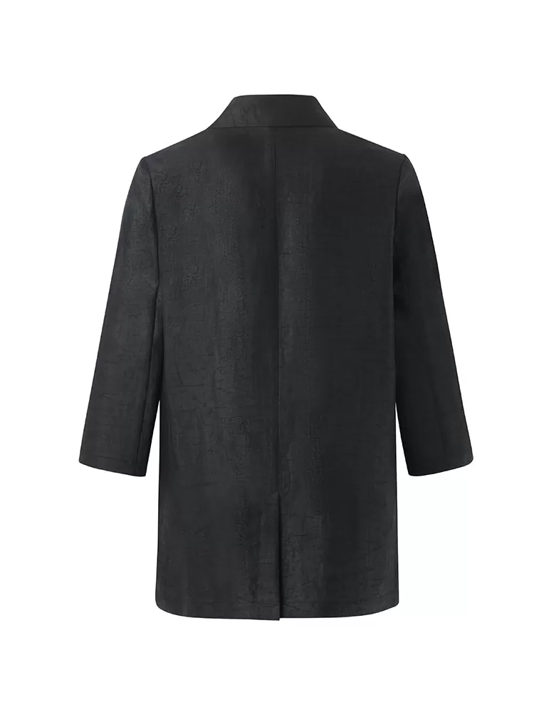 18 Momme Xiang Yun Silk One Button Women Blazer