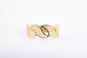 18k Yellow Gold Openwork Twist Design Ring Size 6.5 (2.07g.)