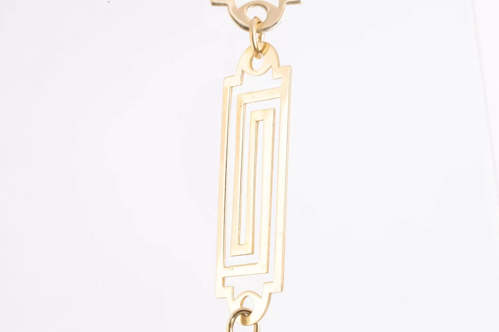 20" 14k Yellow Gold Geometric Link Chain Necklace (23.00g.)