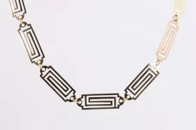 20" 14k Yellow Gold Geometric Link Chain Necklace (23.00g.)