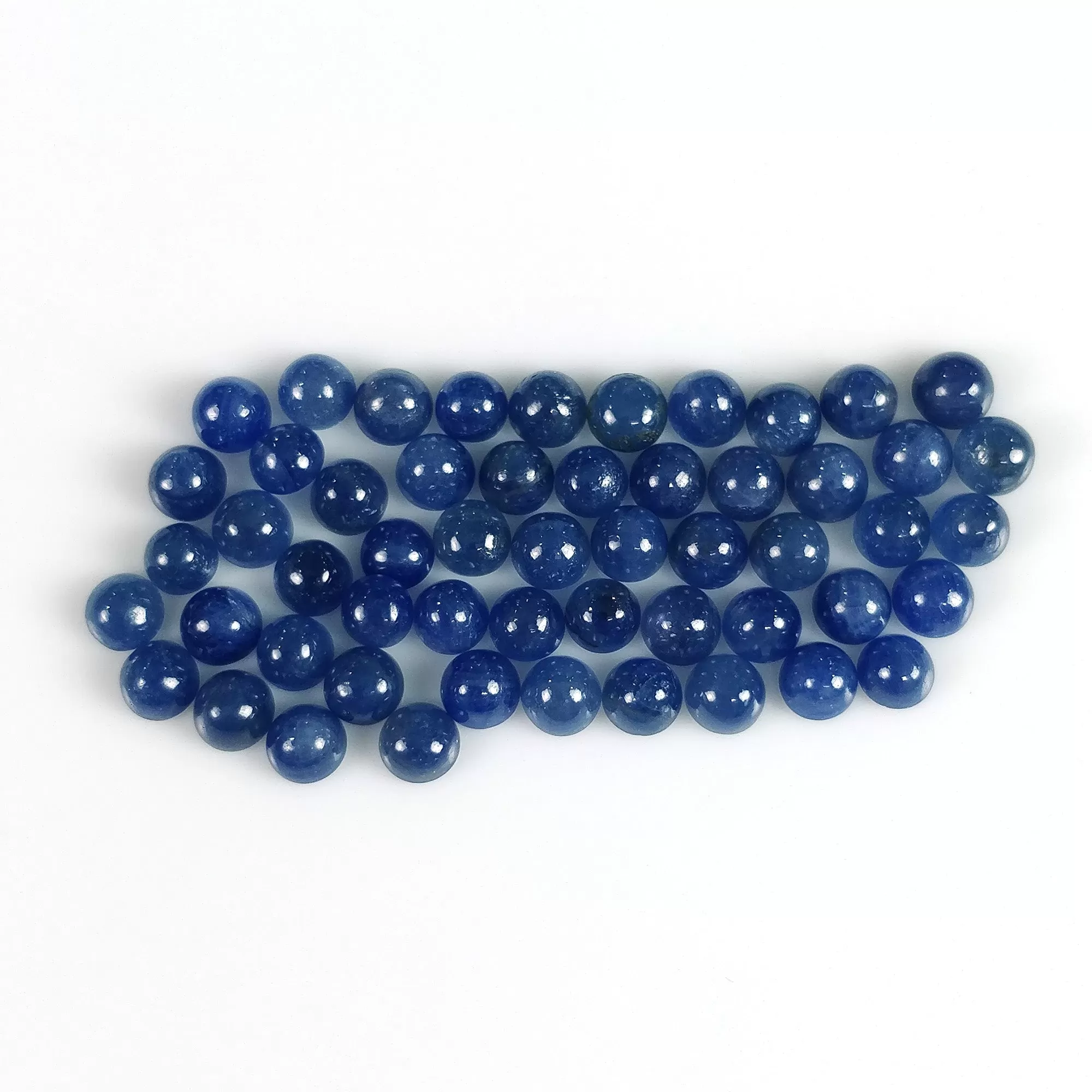 23.00cts Natural Untreated BLUE SAPPHIRE Gemstone Round Shape Cabochon September Birthstone 4mm 54pcs