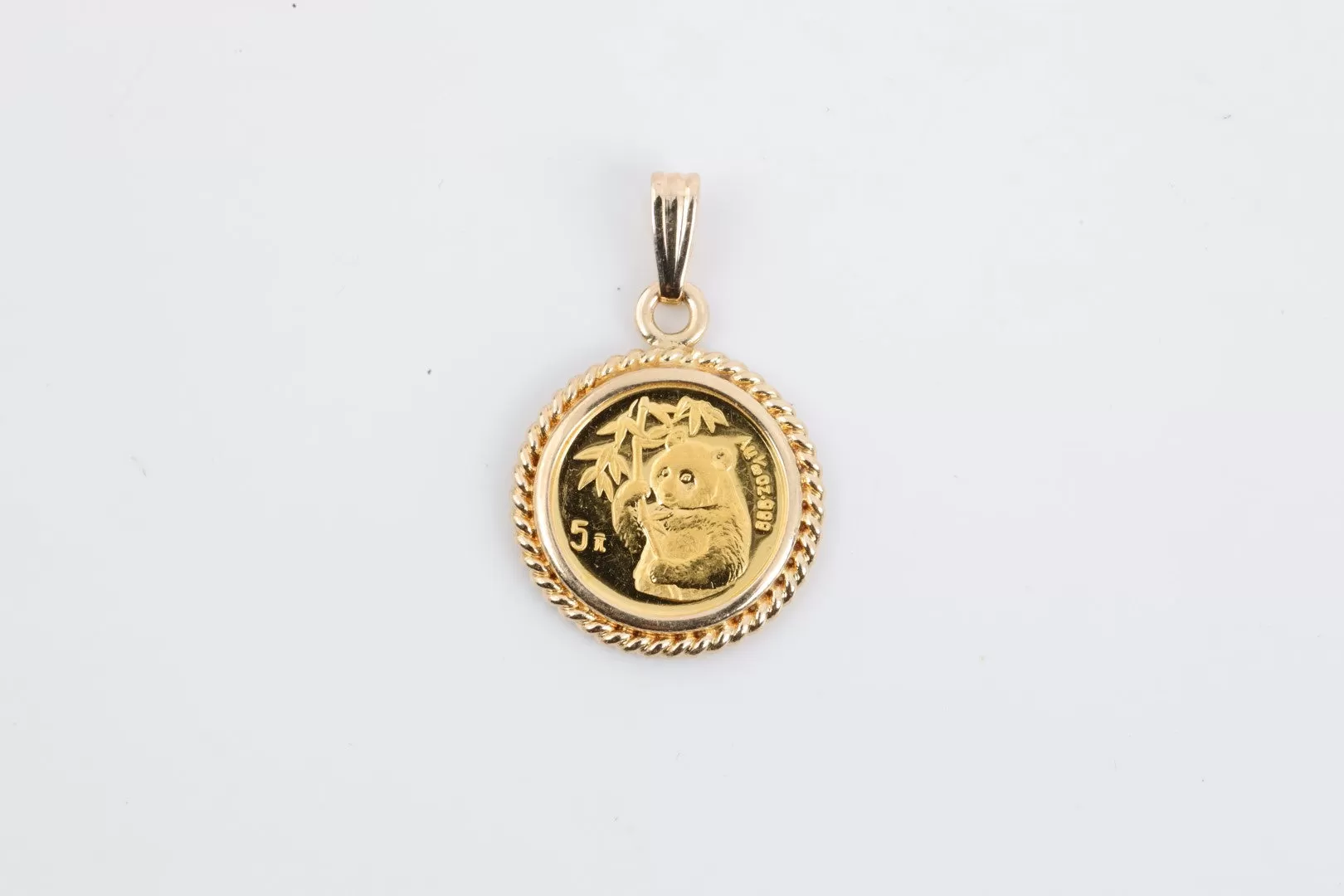 24k Yellow Gold Panda Coin Pendant (2.70g.)