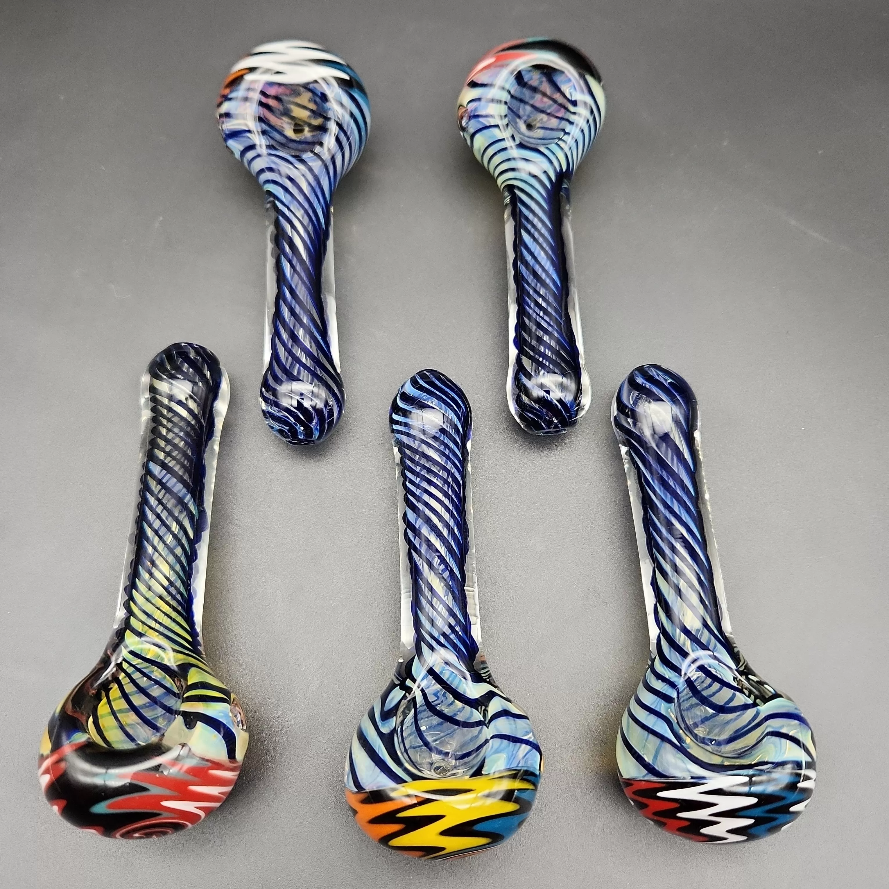 4.5 Color Swirl Wig Wag Hand Pipe