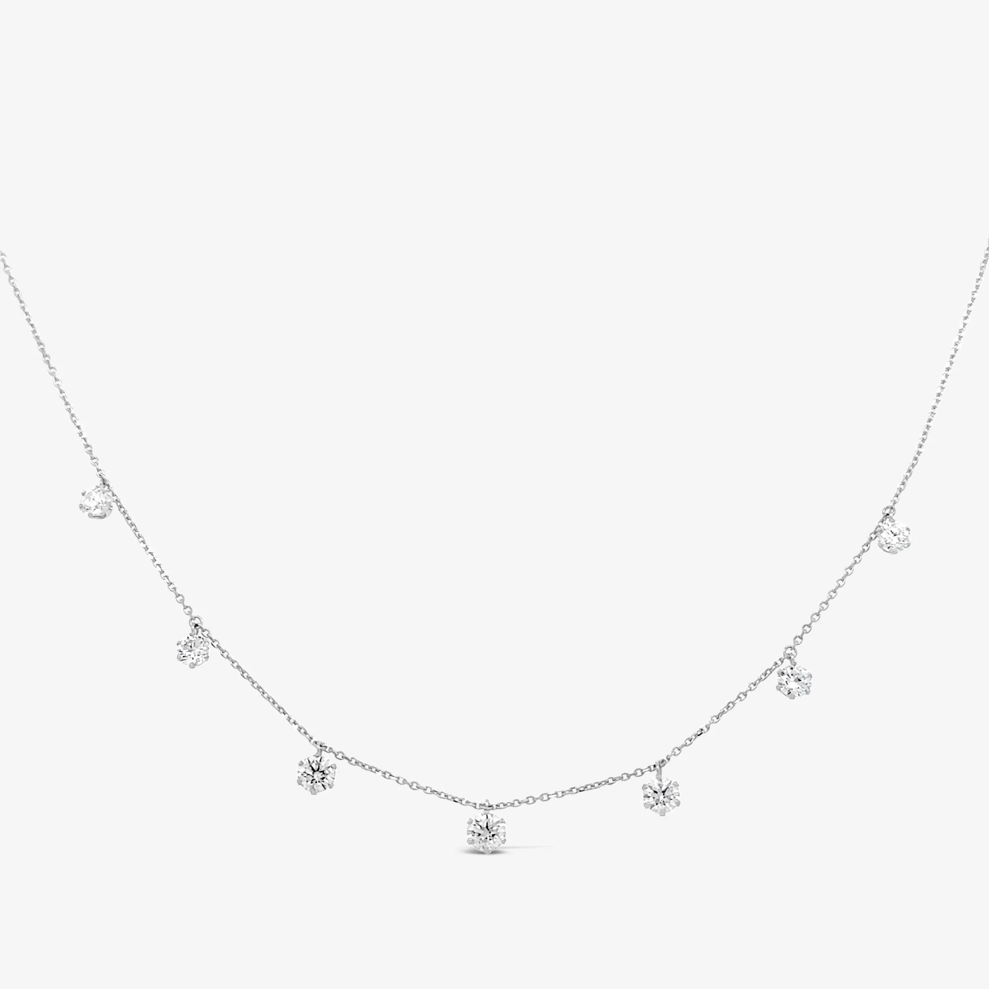 7 Drops By The Yard 1.45CT Diamond Necklace