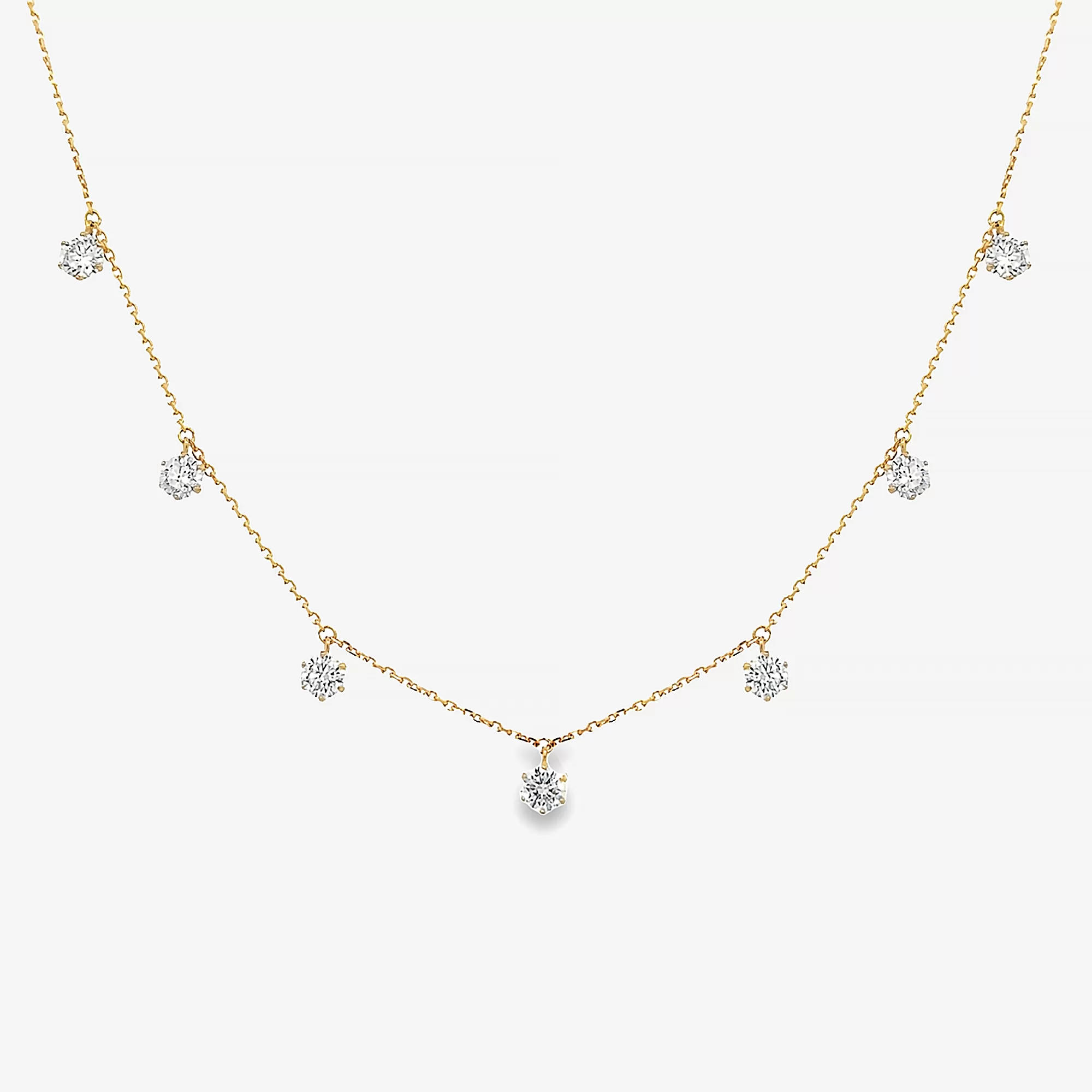 7 Drops By The Yard 1.45CT Diamond Necklace