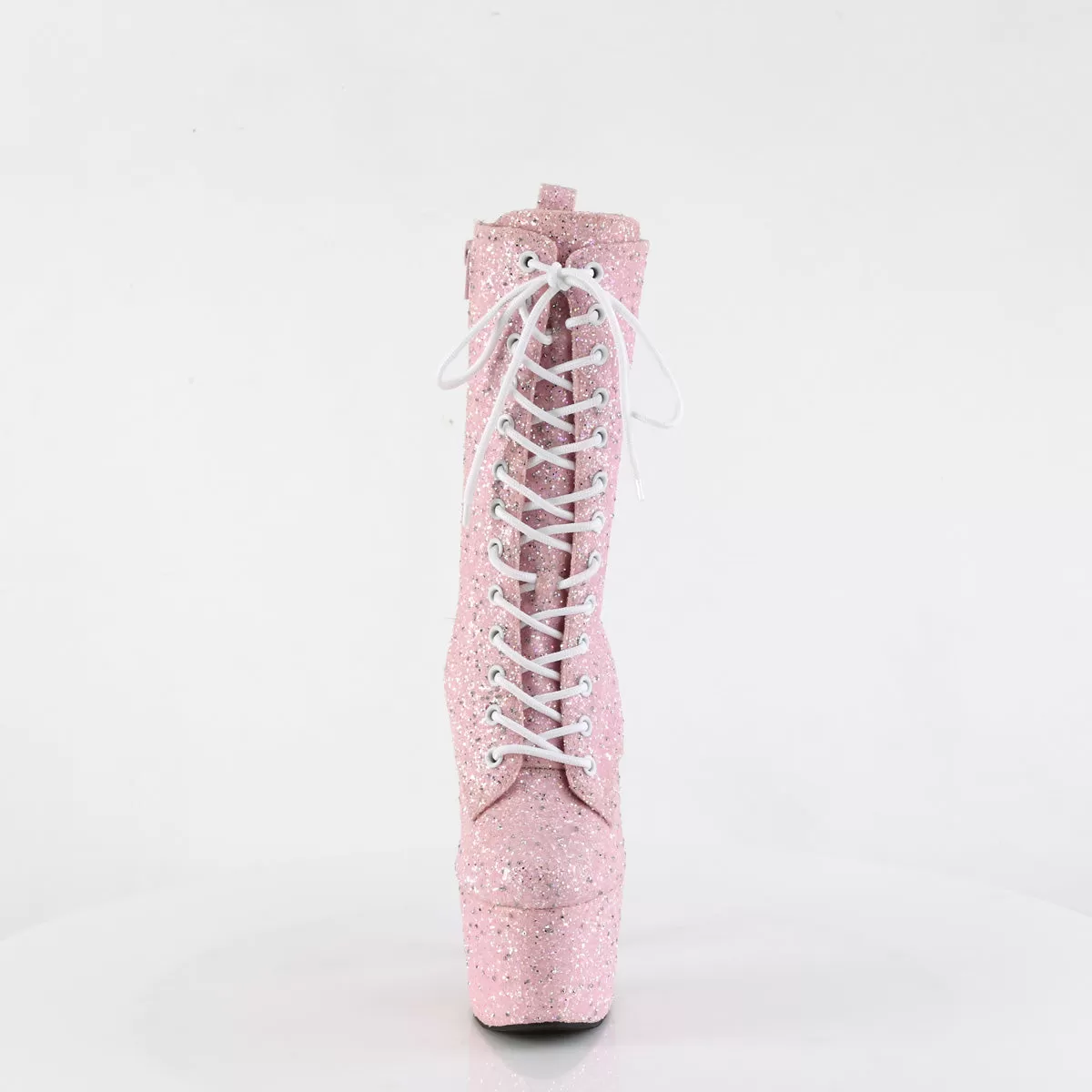 7 Inch Heel ADORE-1040GR Baby Pink Glitter