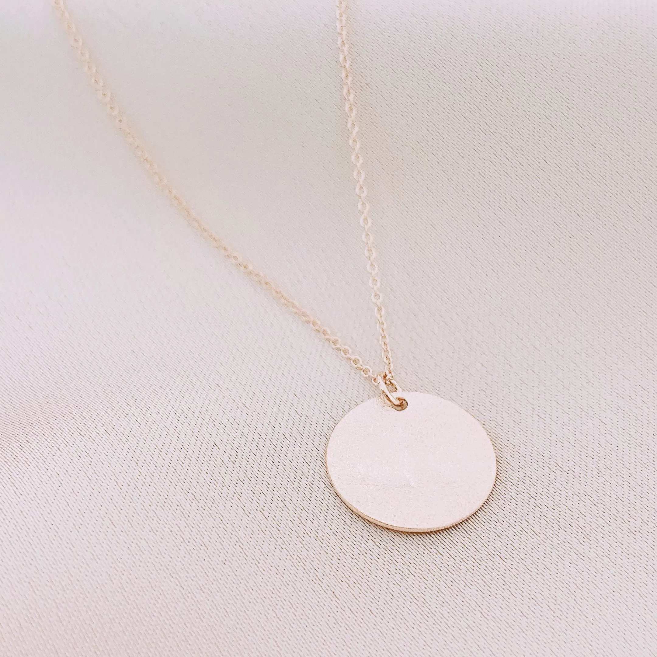 925 Silver Disc Pendant Necklace