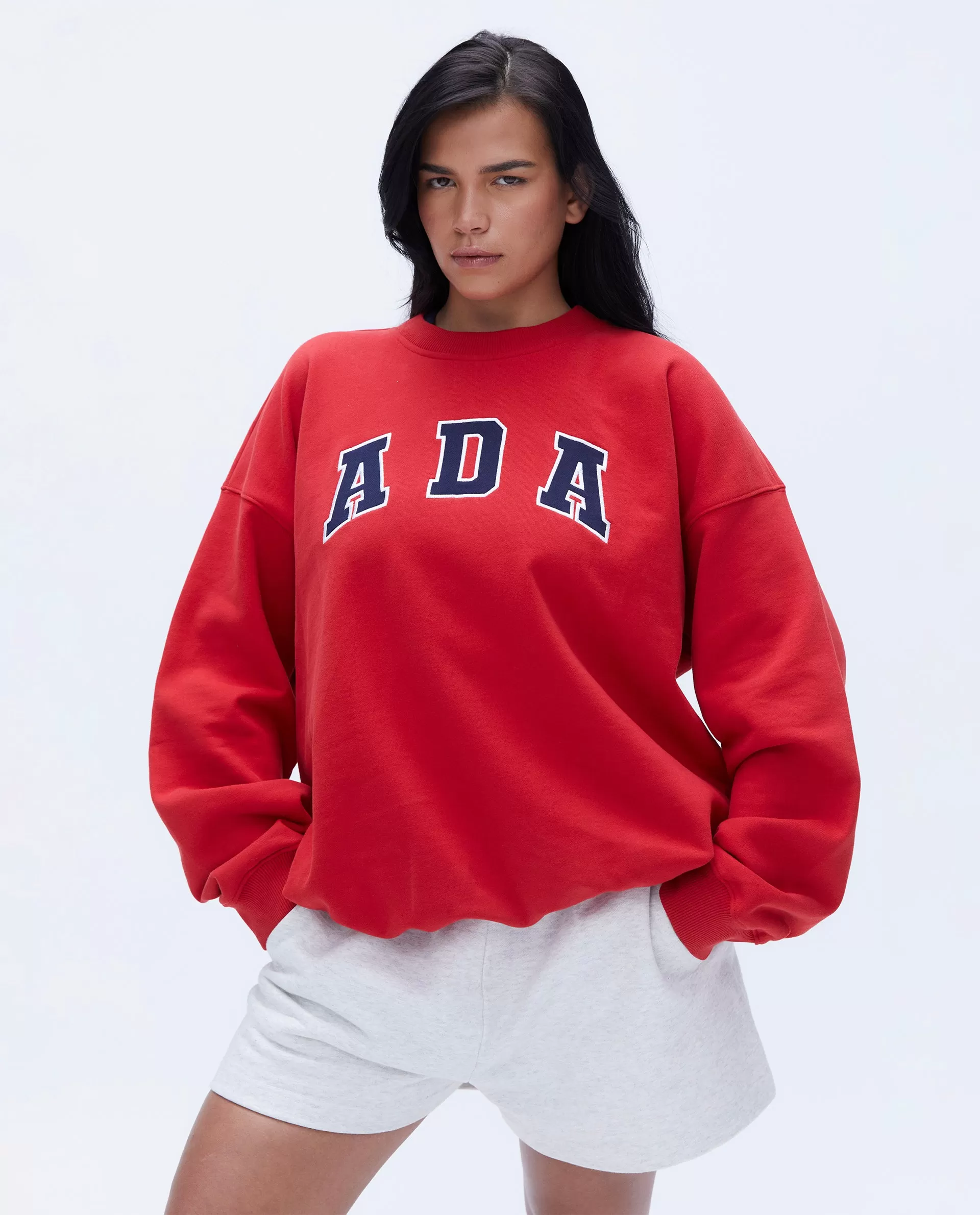 ADA Oversized Sweatshirt - Classic Red