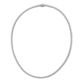 AFJ Diamond Collection - Diamond Riviere Necklace, 14k White Gold