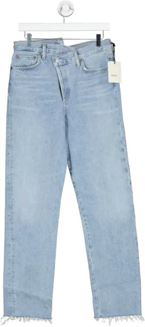 AGOLDE Blue Criss Cross - Straight Leg Jeans W28