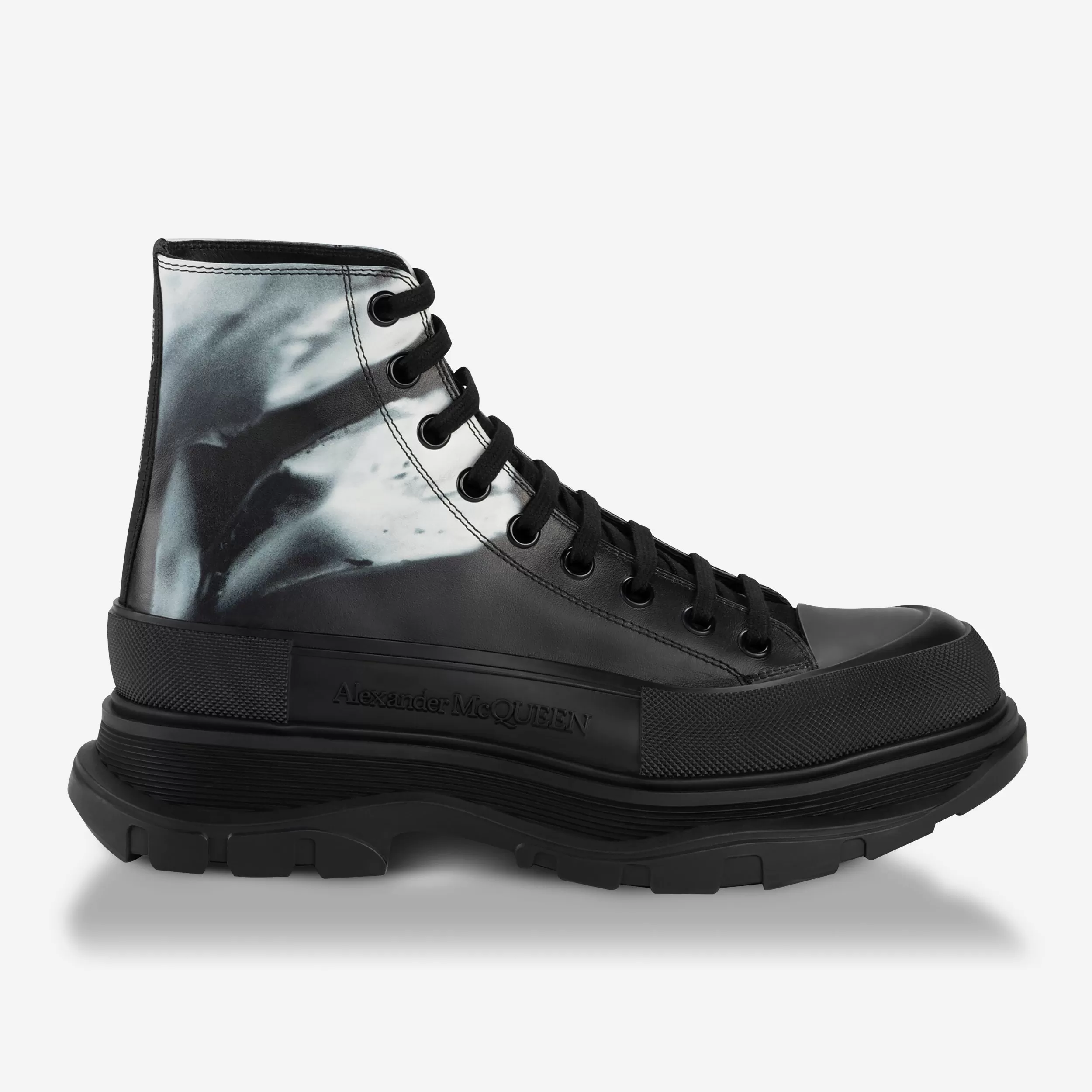 Alexander McQueen Solarised Flower Tread Slick Boot