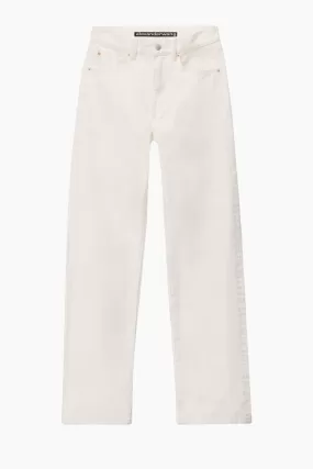 Alexander Wang EZ Mid Rise Relaxed Straight Jeans - Vintage White