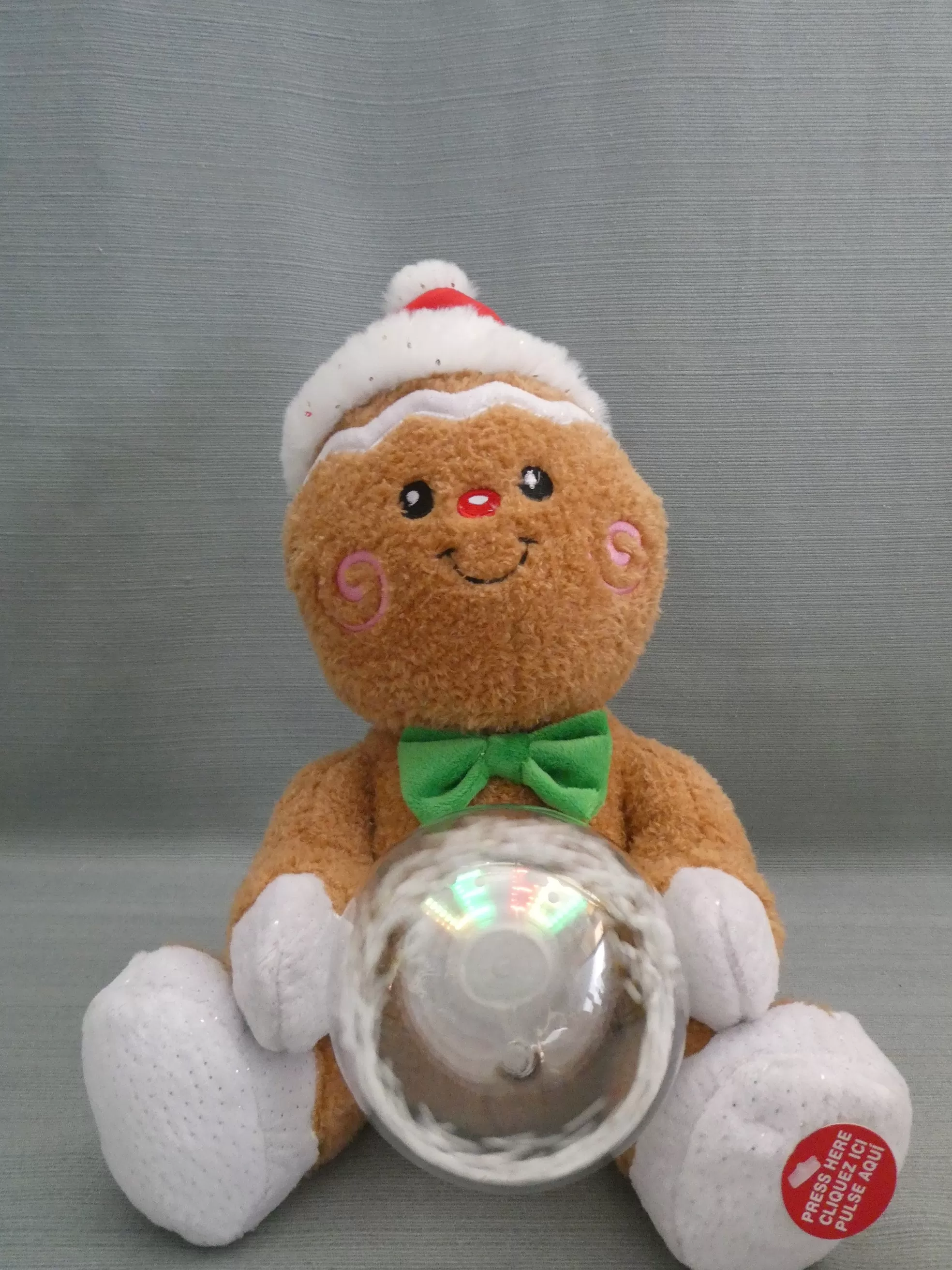 Animated Gingerbread Man Plush Toy - Like New!