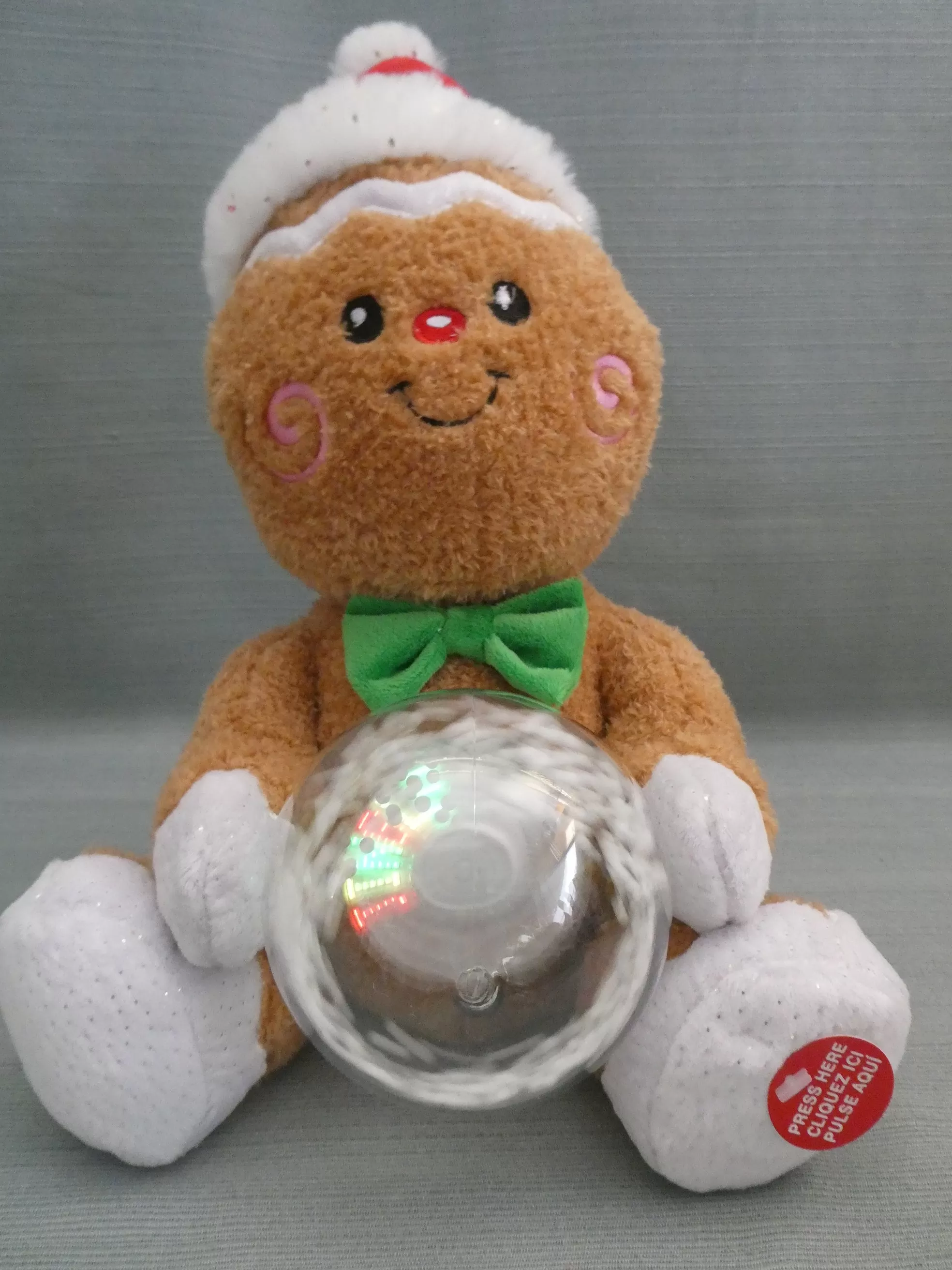 Animated Gingerbread Man Plush Toy - Like New!