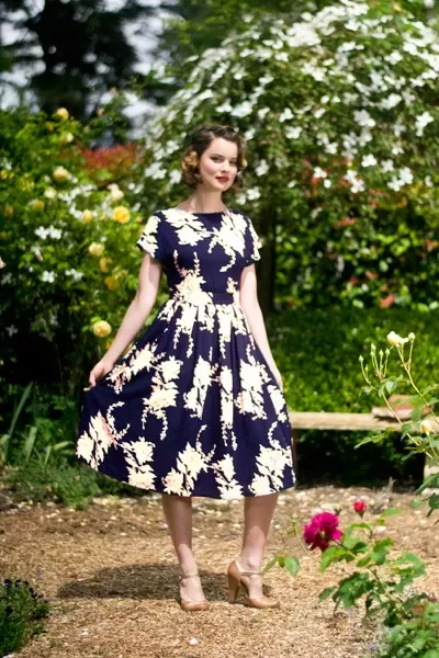 Annie Navy & Oyster Dress