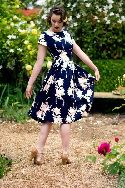 Annie Navy & Oyster Dress