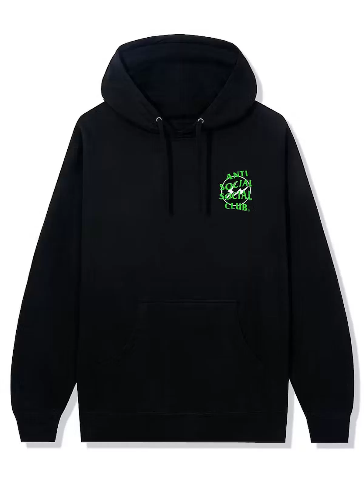 Anti Social Social Club Hoodie - Precious Petals - Black And Green