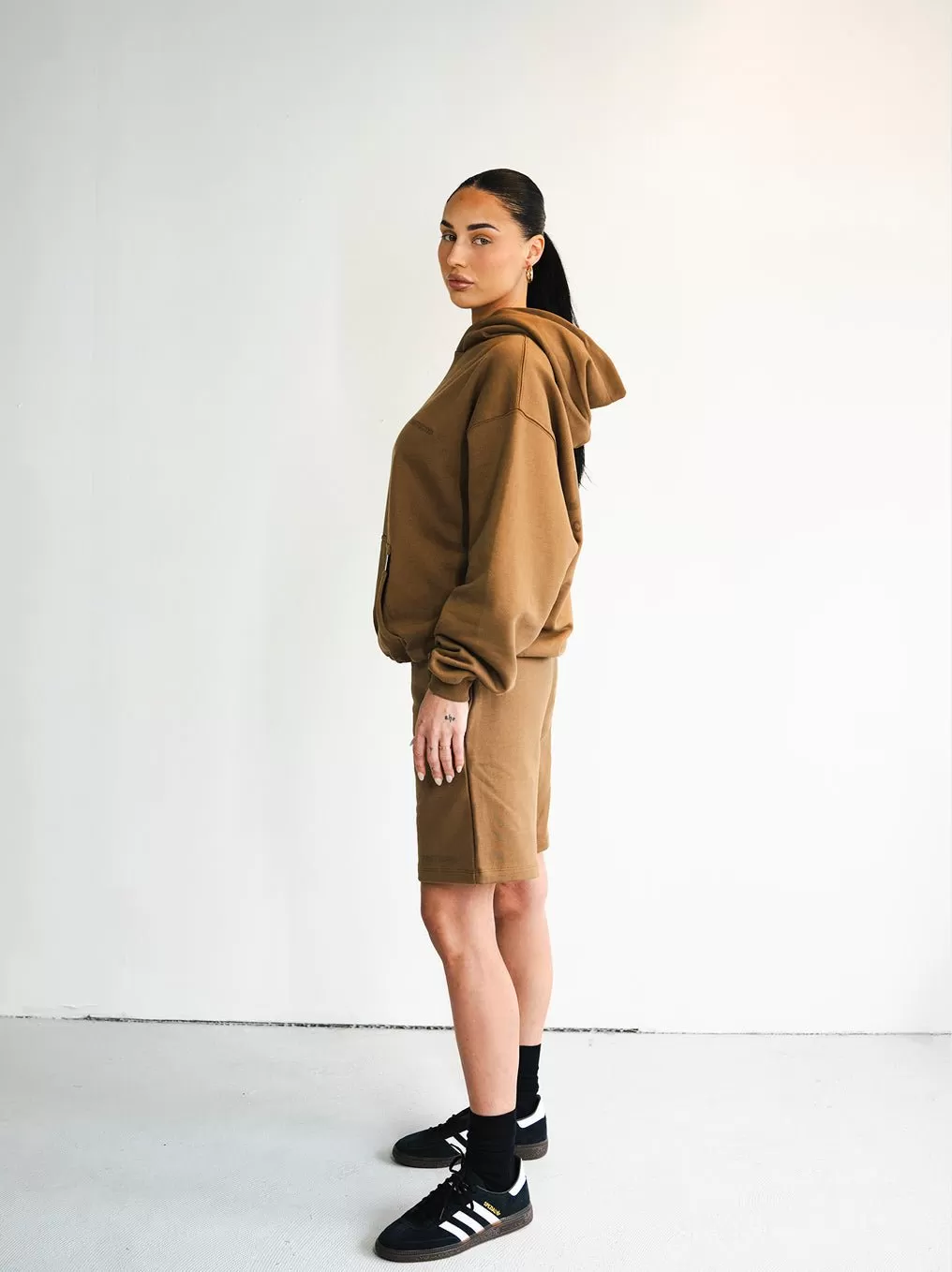 Archive Logo Oversized Hoodie - Camel