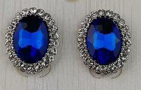 Ashley Collections post sapphire blue earrings