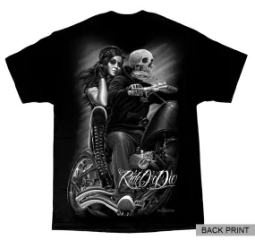 BACKPRINTED - ROD - Biker Babe Men's Tee