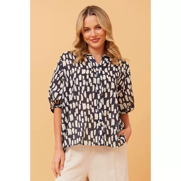 BELINA ABSTRACT PRINT SHIRT