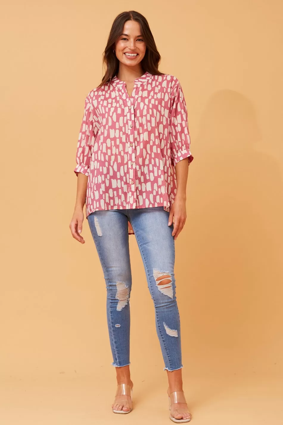 BELINA ABSTRACT PRINT SHIRT