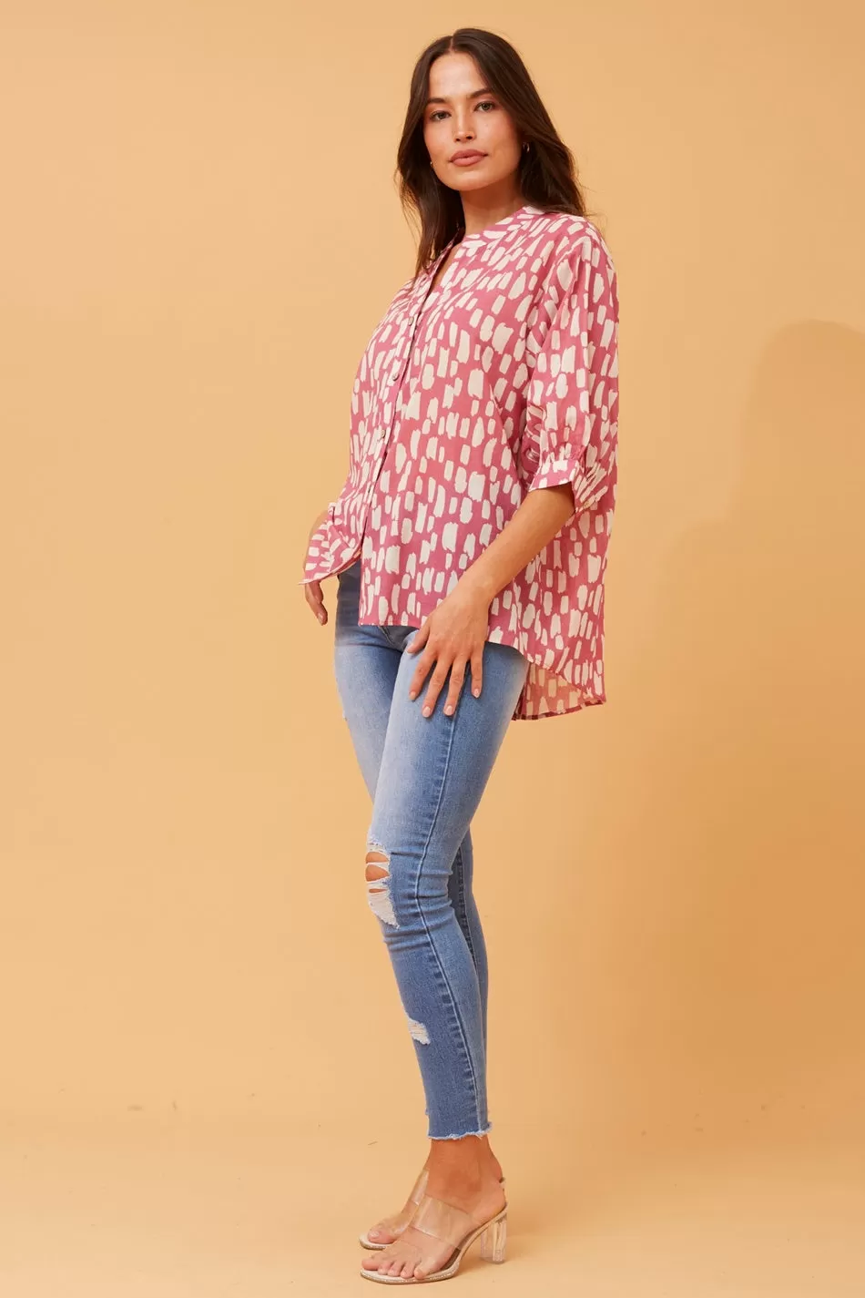 BELINA ABSTRACT PRINT SHIRT