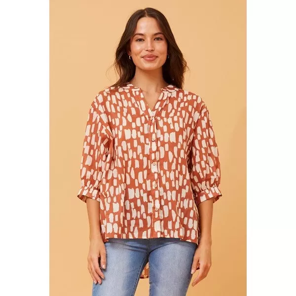 BELINA ABSTRACT PRINT SHIRT