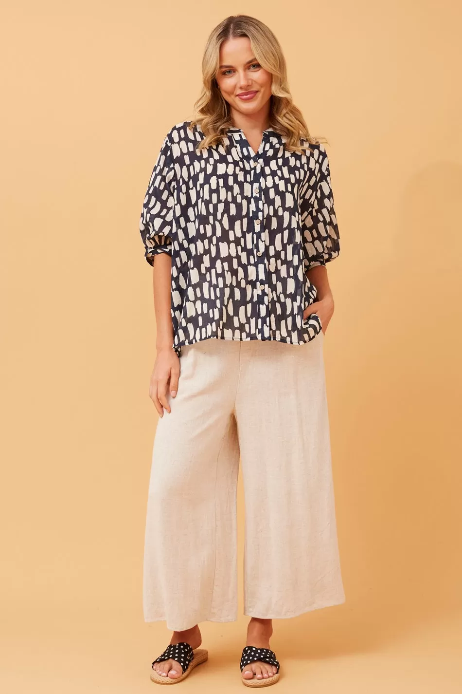 BELINA ABSTRACT PRINT SHIRT