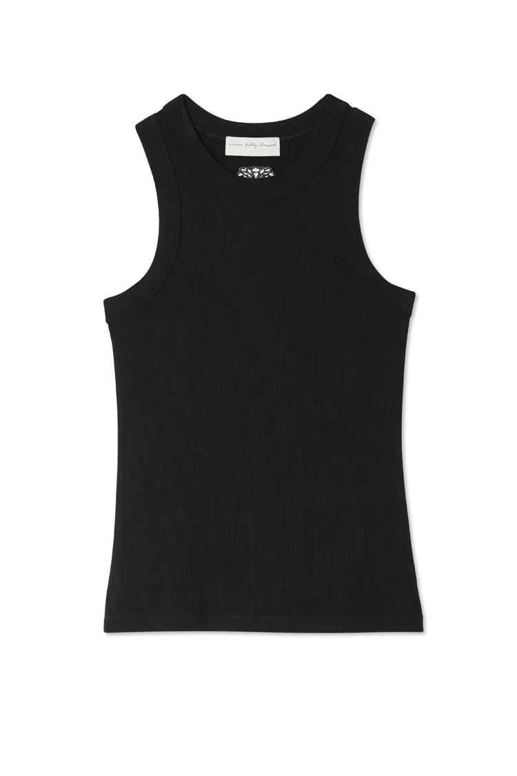 Black Ribbed Tank