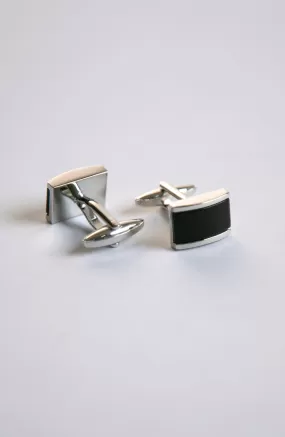 Black Silver Cufflinks