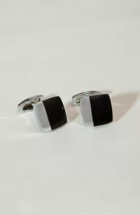 Black Silver Cufflinks