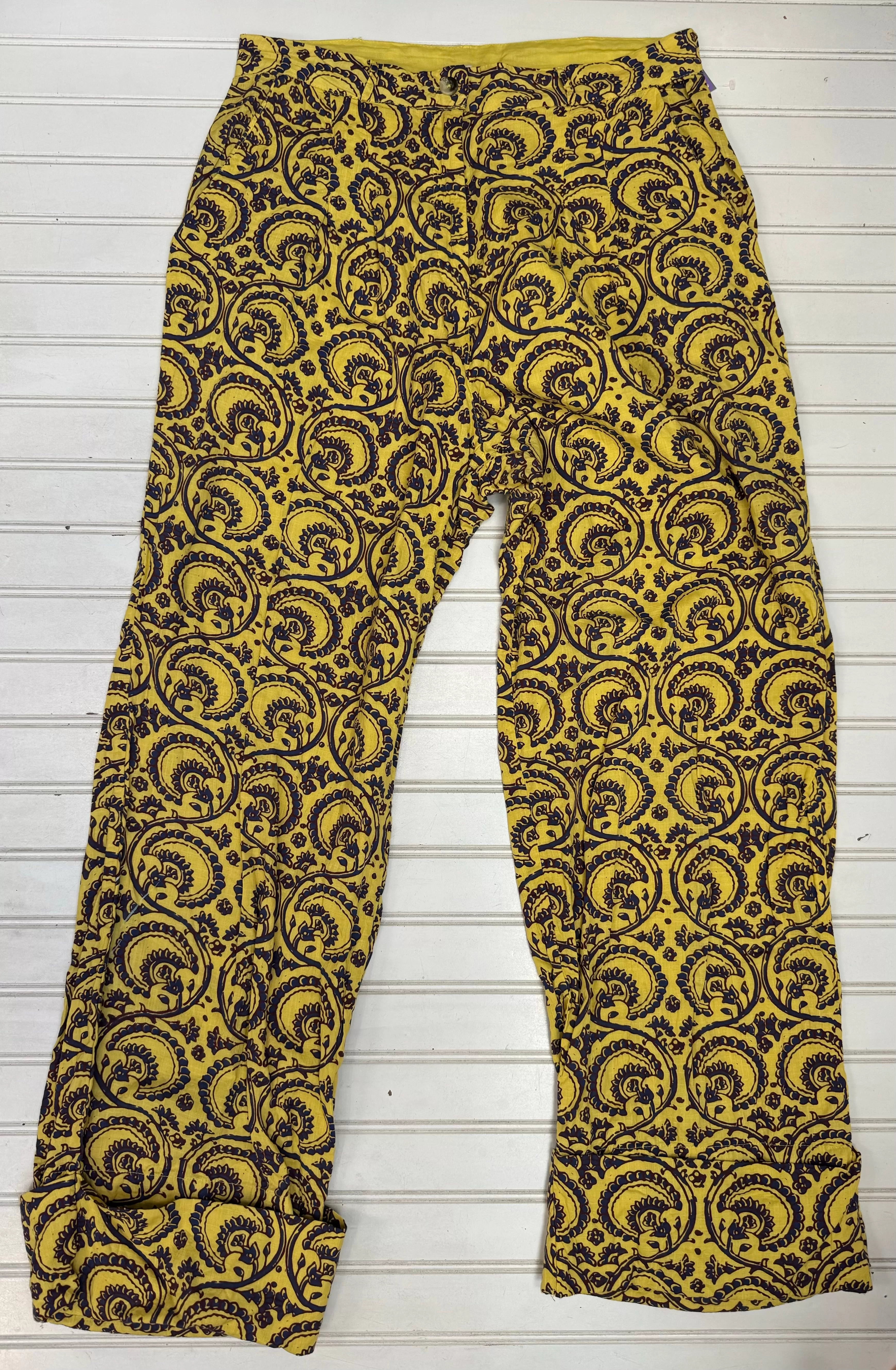 Blue & Yellow Pants Other Let Me Be, Size M