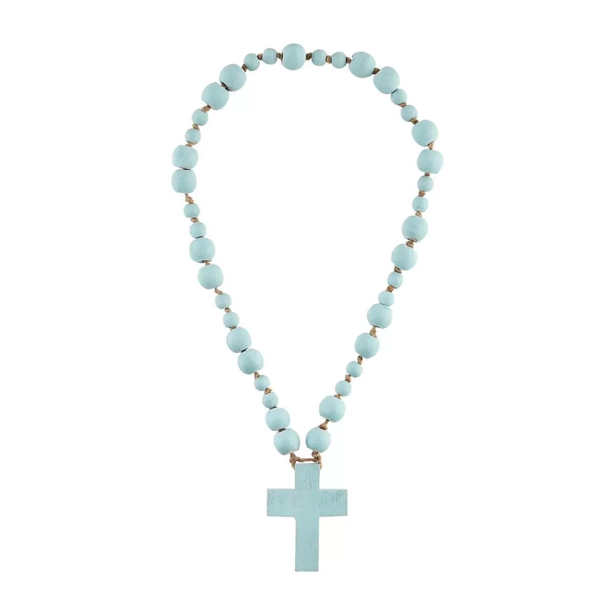 Blue Beaded Cross