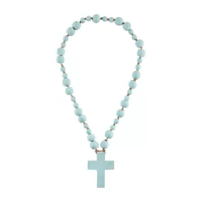 Blue Beaded Cross