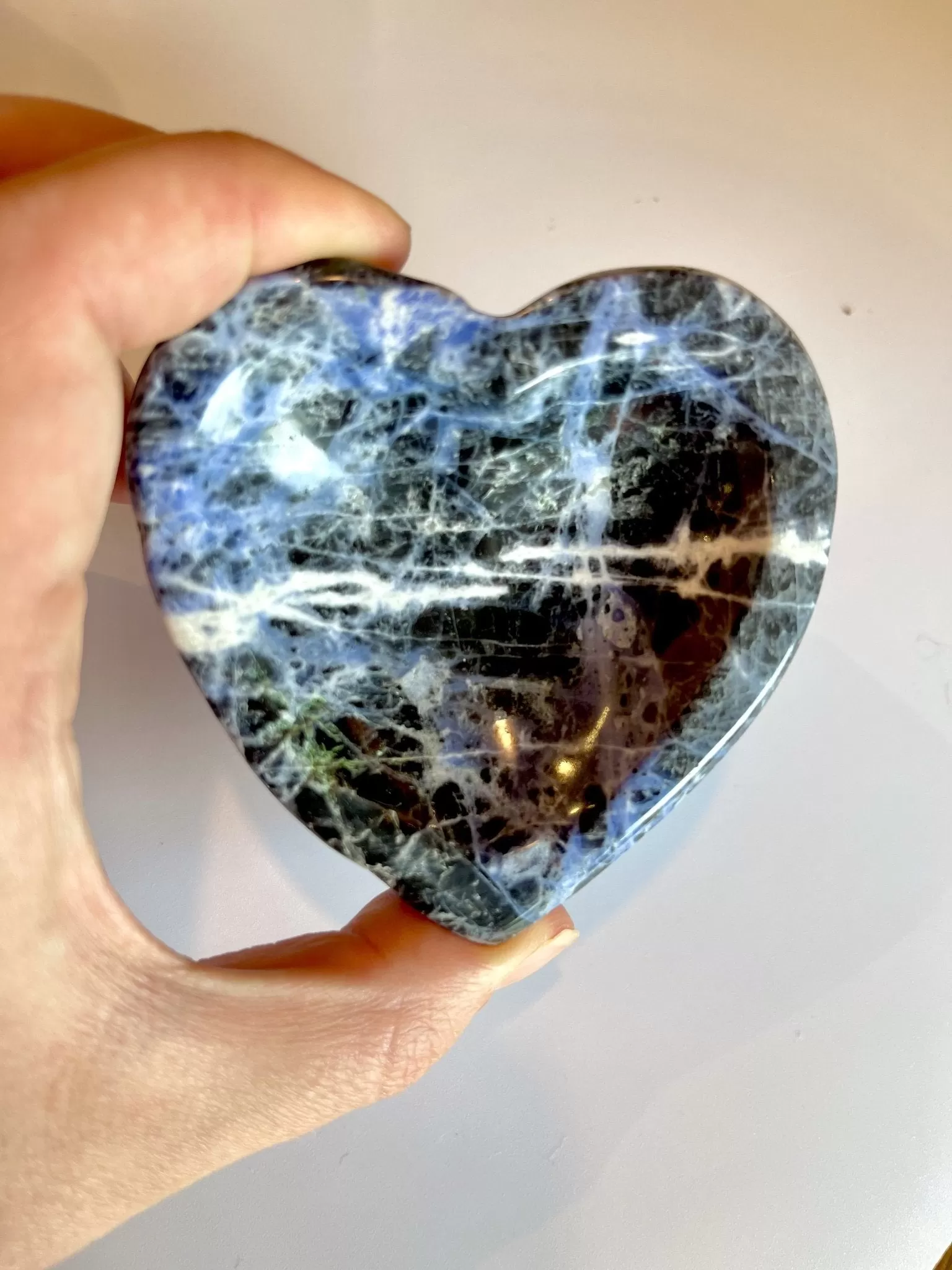 Blue Heart Line Sodalite Dish