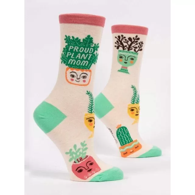 Blue Q Women's Crew Socks - Proud Plant Mom