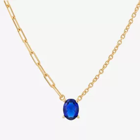 Blue Stone Necklace | 18K Gold Vermeil