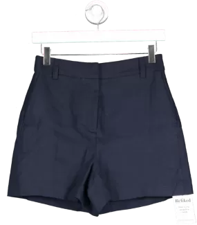 Boden Blue Tailored Linen Shorts UK 6