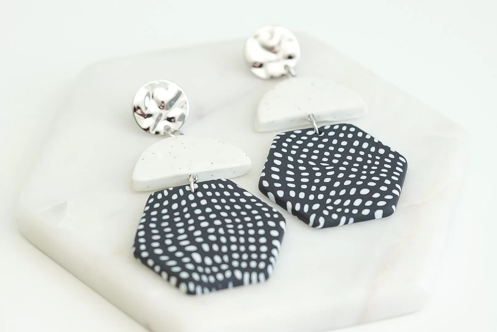 Bonita Collection - Silver Dottie Earrings