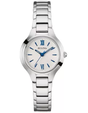 Bulova Womens Classic Watch - Silver / White Dial - Stainless Steel Bracelet